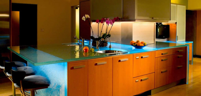 Did you know that you could use glass for your countertops?